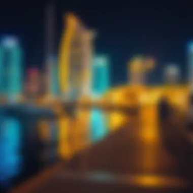 Magnificent Exploring Marina Beach Dubai at Night