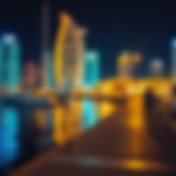 Magnificent Exploring Marina Beach Dubai at Night