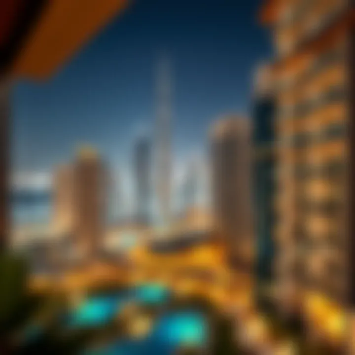 Stunning skyline view of Dubai featuring luxury apartments