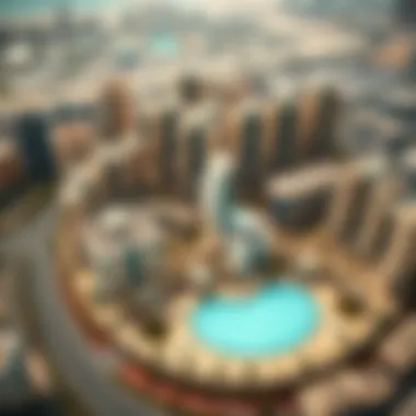 Aerial view of a prominent Dubai real estate development