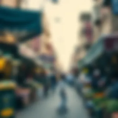 Vibrant neighborhood market scene in Dubai