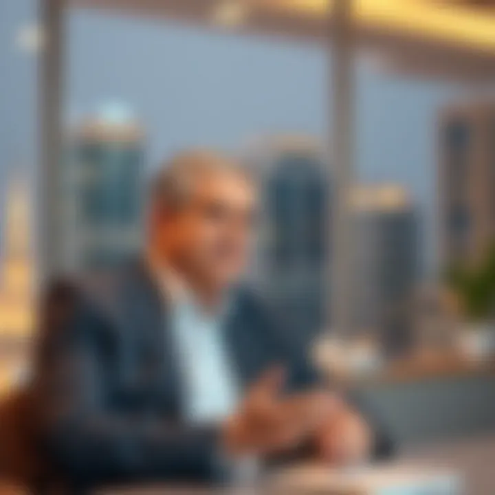 Expert Insights on Real Estate Financing Illustration of a financial expert discussing real estate financing