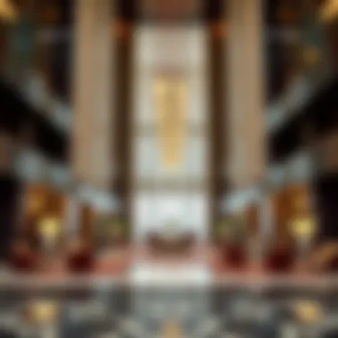 Modern Architectural Design in Hotel Lobby Luxurious hotel lobby showcasing modern architectural design