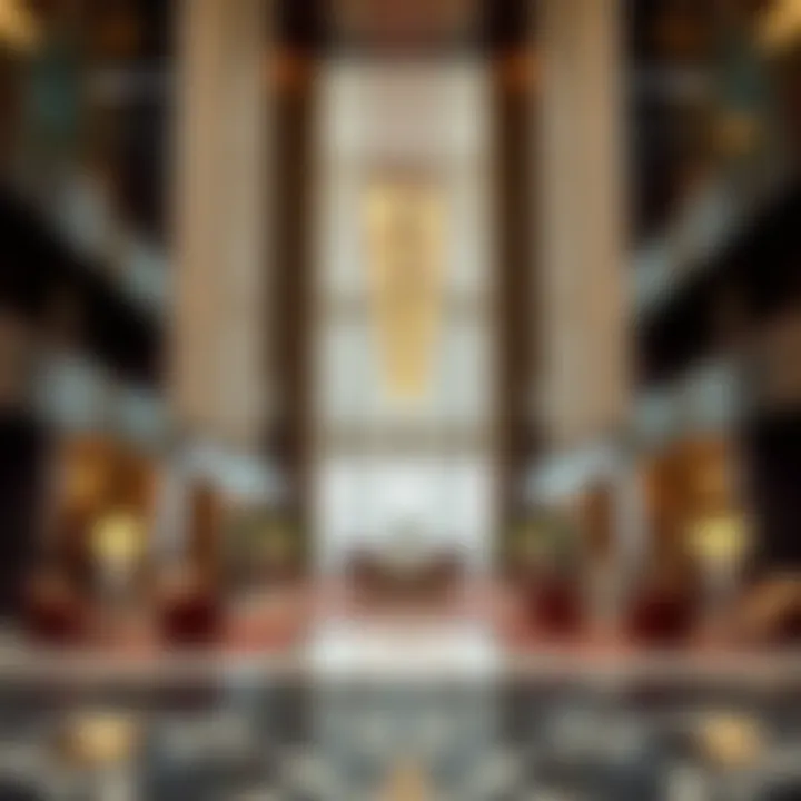 Modern Architectural Design in Hotel Lobby Luxurious hotel lobby showcasing modern architectural design