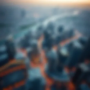 Dubai's Urban Landscape Aerial view of Dubai showcasing skyscrapers and neighborhoods