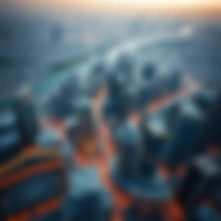 Dubai's Urban Landscape Aerial view of Dubai showcasing skyscrapers and neighborhoods