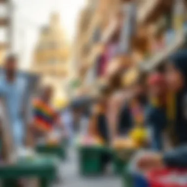 Cultural Vibes in Budget-Friendly Areas of Dubai Local market scene reflecting the culture of affordable Dubai neighborhoods