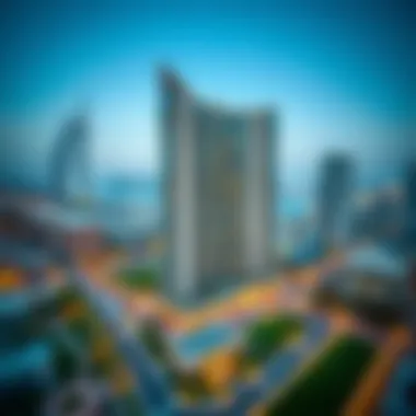 Prime Location of Al Ghurair Apartments in Dubai Aerial view highlighting the prime location of Al Ghurair Apartments 4542 in Dubai