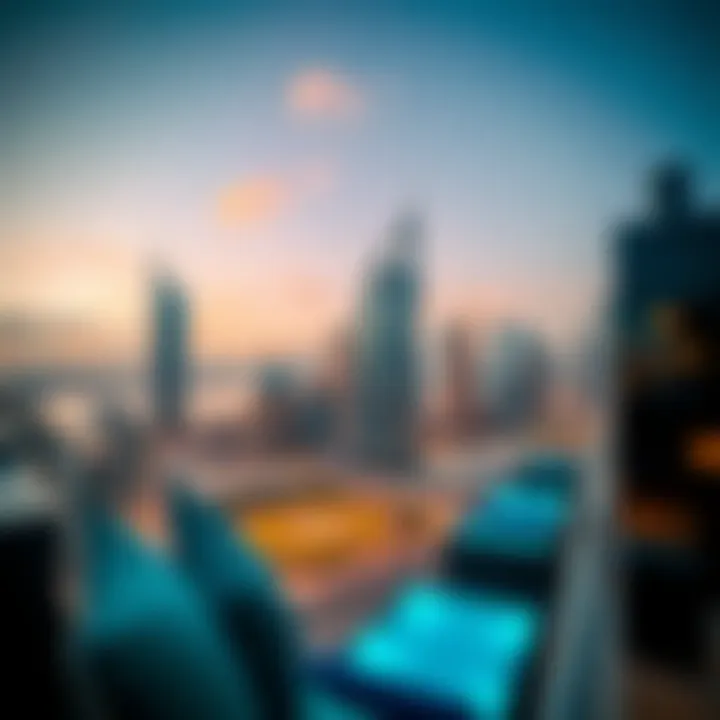 Panoramic view from a balcony in Al Ghurair Apartments