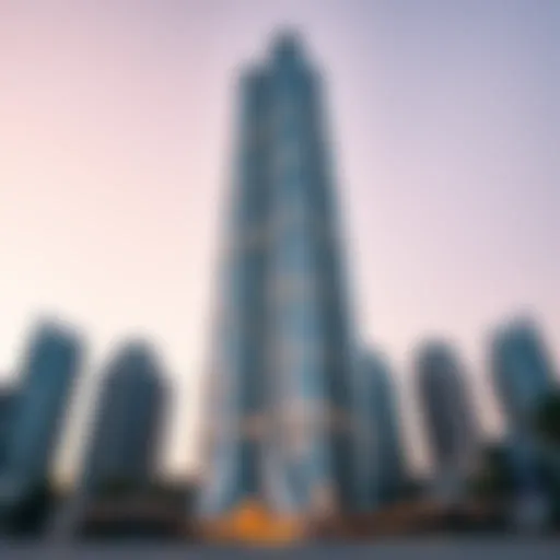 Architectural marvel of Al Habtoor Tower showcasing modern design