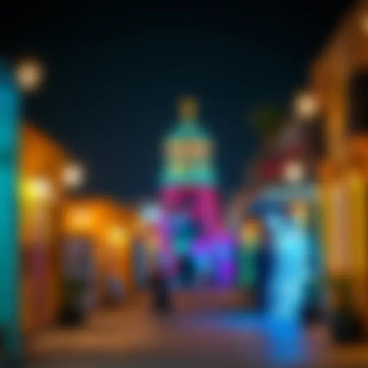 Cultural Vibrancy of Al-Jadaf Vibrant cultural scene in Al-Jadaf with local art installations