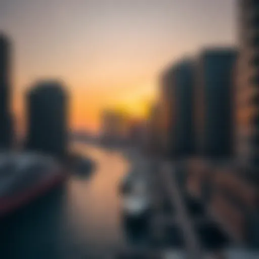 Stunning view of Al Majara at sunset