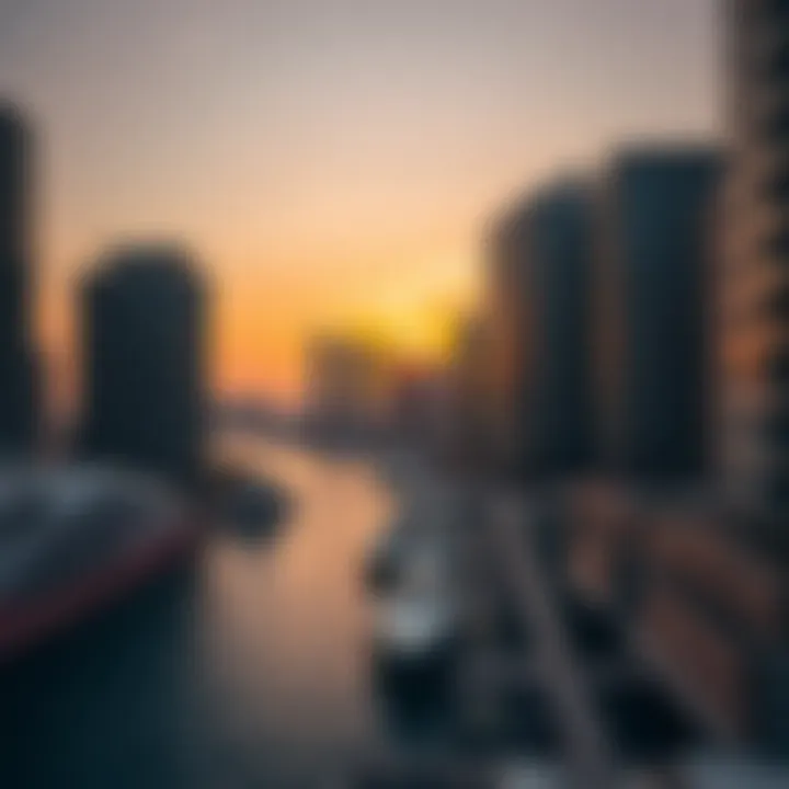 Stunning view of Al Majara at sunset