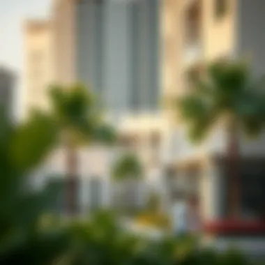 Community features surrounding Al Manara Tower in Jumeirah Village Triangle