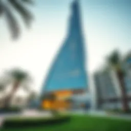 Exterior view of Al Manara Tower showcasing its modern architecture