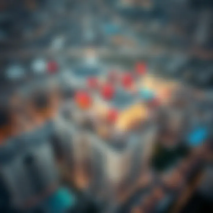 Aerial view of Al Raha Loft highlighting its prime location