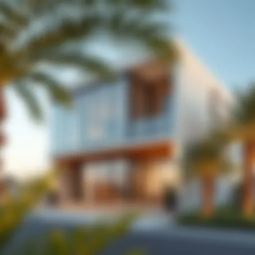 Exterior view of Al Raha Loft showcasing modern architecture
