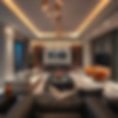 Elegant Interior Design of Al Raha Loft Interior living space in Al Raha Loft with elegant design