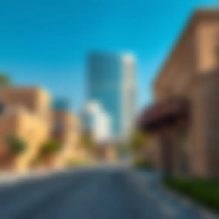 Modern real estate developments juxtaposed with historic sites in Al Ras