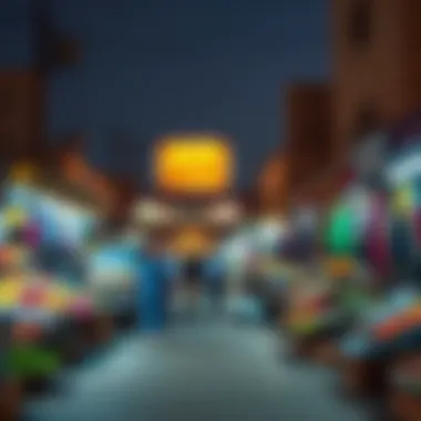 Vibrant street market scene in Al Ras district