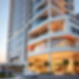 Architectural details of the Al Saud Building showcasing modern design elements