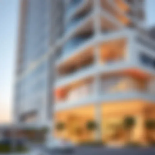 Architectural details of the Al Saud Building showcasing modern design elements