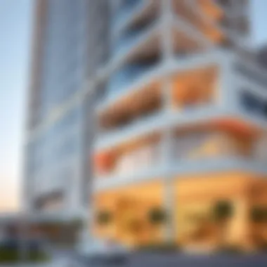 Modern Architectural Design of Al Saud Building Architectural details of the Al Saud Building showcasing modern design elements