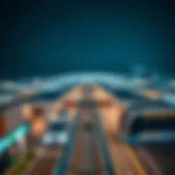 Aerial view of Al Seef Metro station showcasing modern architecture