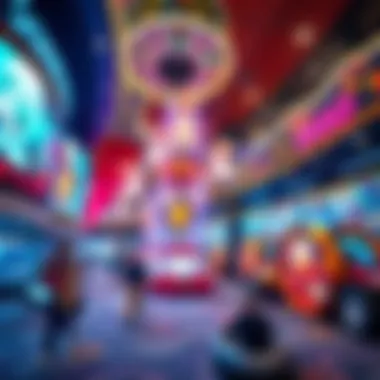 Entertainment area with vibrant attractions