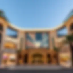 Exterior view of Al Wafi Mall showcasing its elegant architecture