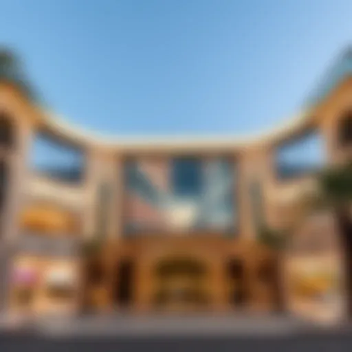 Elegant Architecture of Al Wafi Mall Exterior view of Al Wafi Mall showcasing its elegant architecture