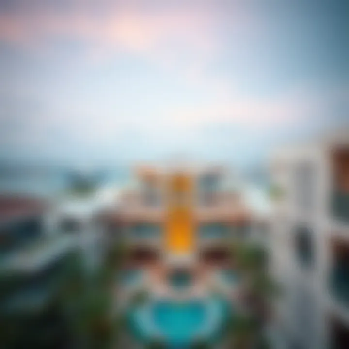 Aerial view showcasing the stunning architecture of Alef Mamsha in Dubai