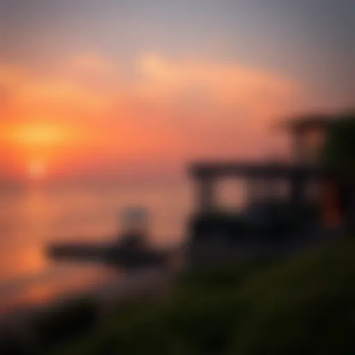 Stunning sunset view over Alkhan Beach