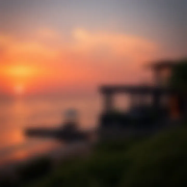 Stunning sunset view over Alkhan Beach