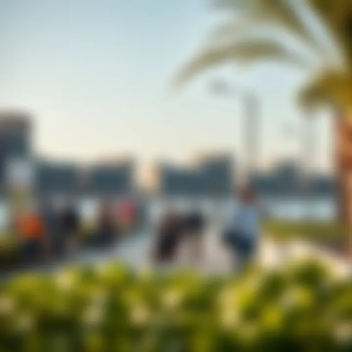 Community Vibe in Amwaj Vibrant community atmosphere of Amwaj with scenic waterfront