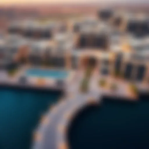 Stunning waterfront view of Amwaj in Dubai showcasing modern architectural designs