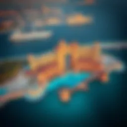 Stunning aerial view of Atlantis Dubai