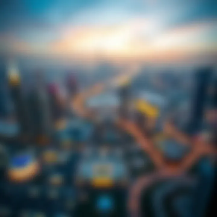 Panoramic view of the Dubai skyline from Atria Residences