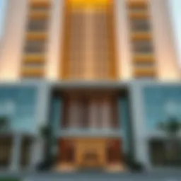 Architectural design of Azizi Building showcasing modern elegance