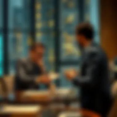 Business professionals engaging in real estate negotiations