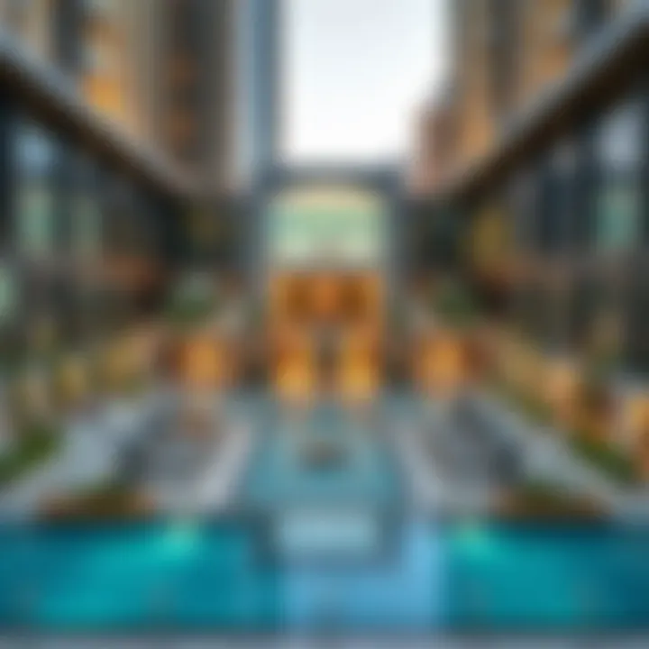 Floor plan showcasing amenities in Burj Vista Tower 1