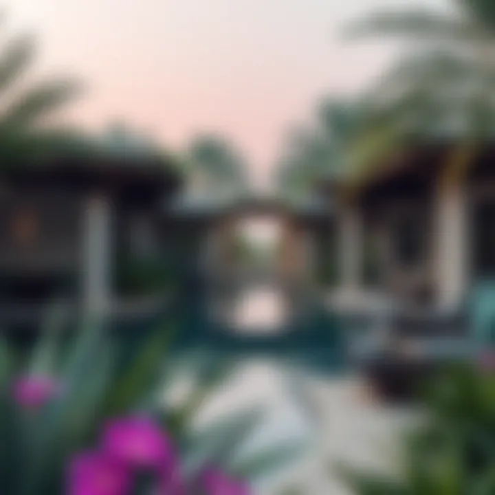 A serene oasis in Dubai surrounded by lush greenery