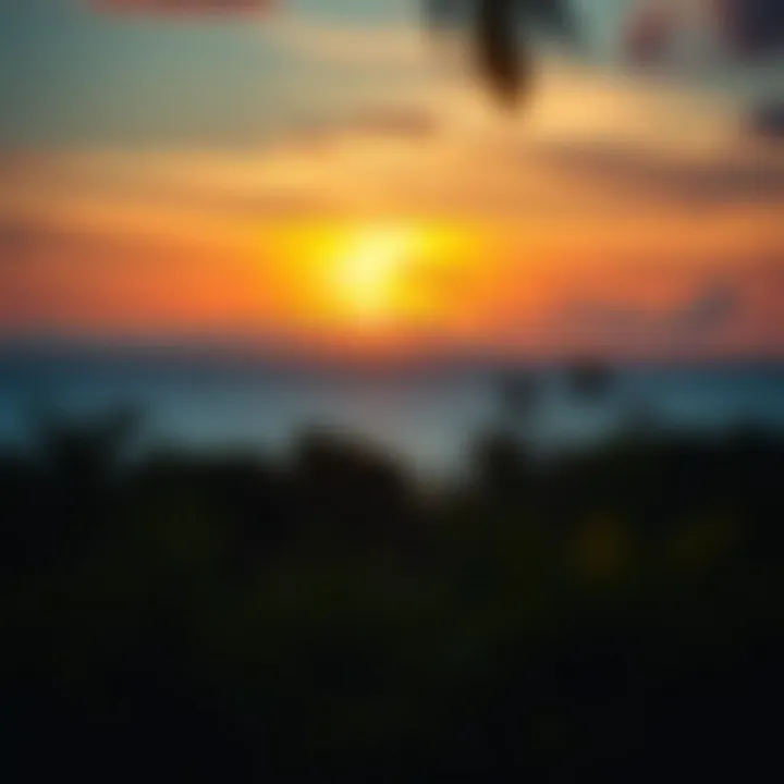 Stunning sunset over the waters surrounding Coconut Island