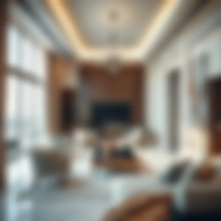 Luxurious interior design of a living space within Como Residences Nakheel