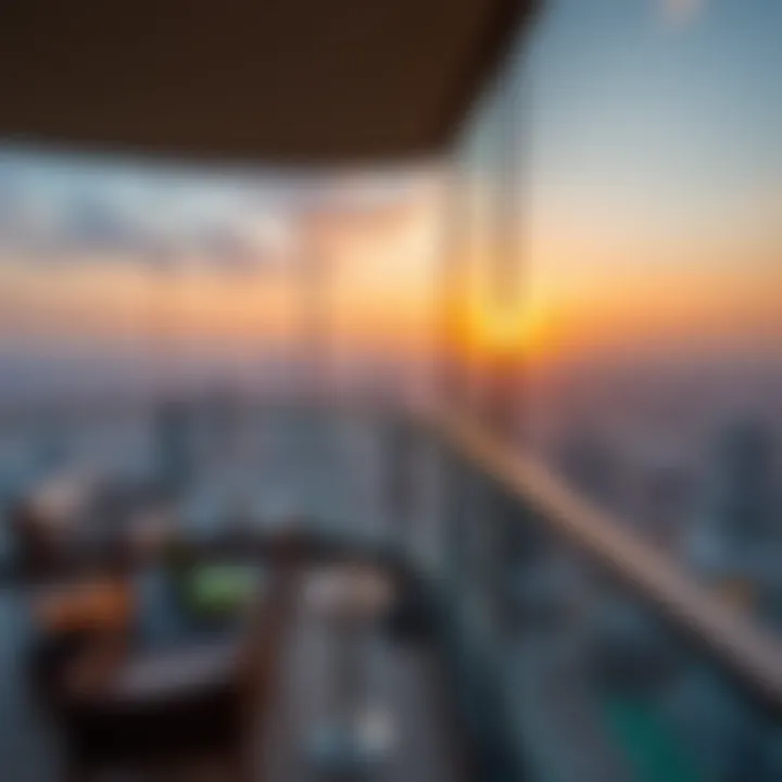 Panoramic city view from a high-rise unit in Como Residences Nakheel