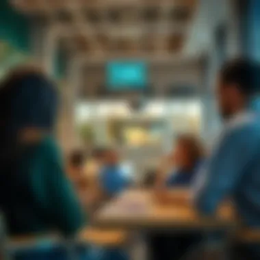 A successful business meeting in a rented shop environment