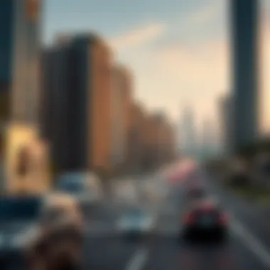 A cityscape of Abu Dhabi showcasing residential and commercial areas