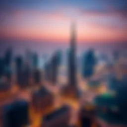 Panoramic view of Dubai skyline highlighting modern architecture