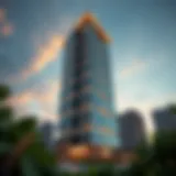 Stunning architectural view of Creek Rise Tower