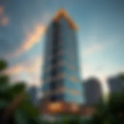 Stunning architectural view of Creek Rise Tower